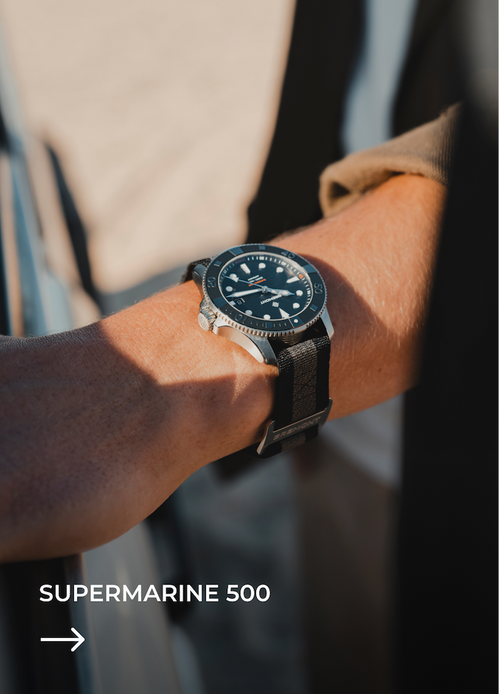 Supermarine 500m Black Ceramic NATO Strap