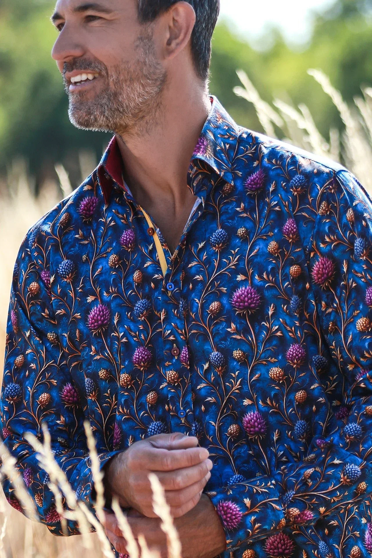 Image of HIGHLAND THISTLES PRINT SHIRT