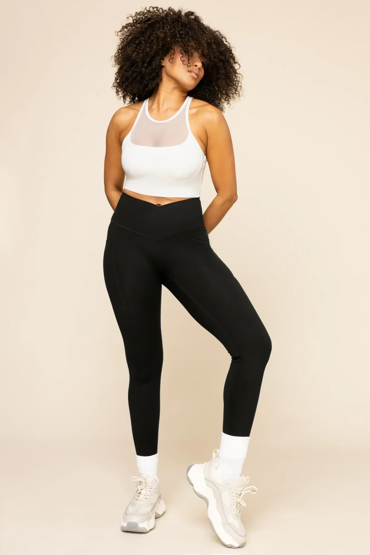 Image of Crisscross Hourglass® Legging with Pockets - Black