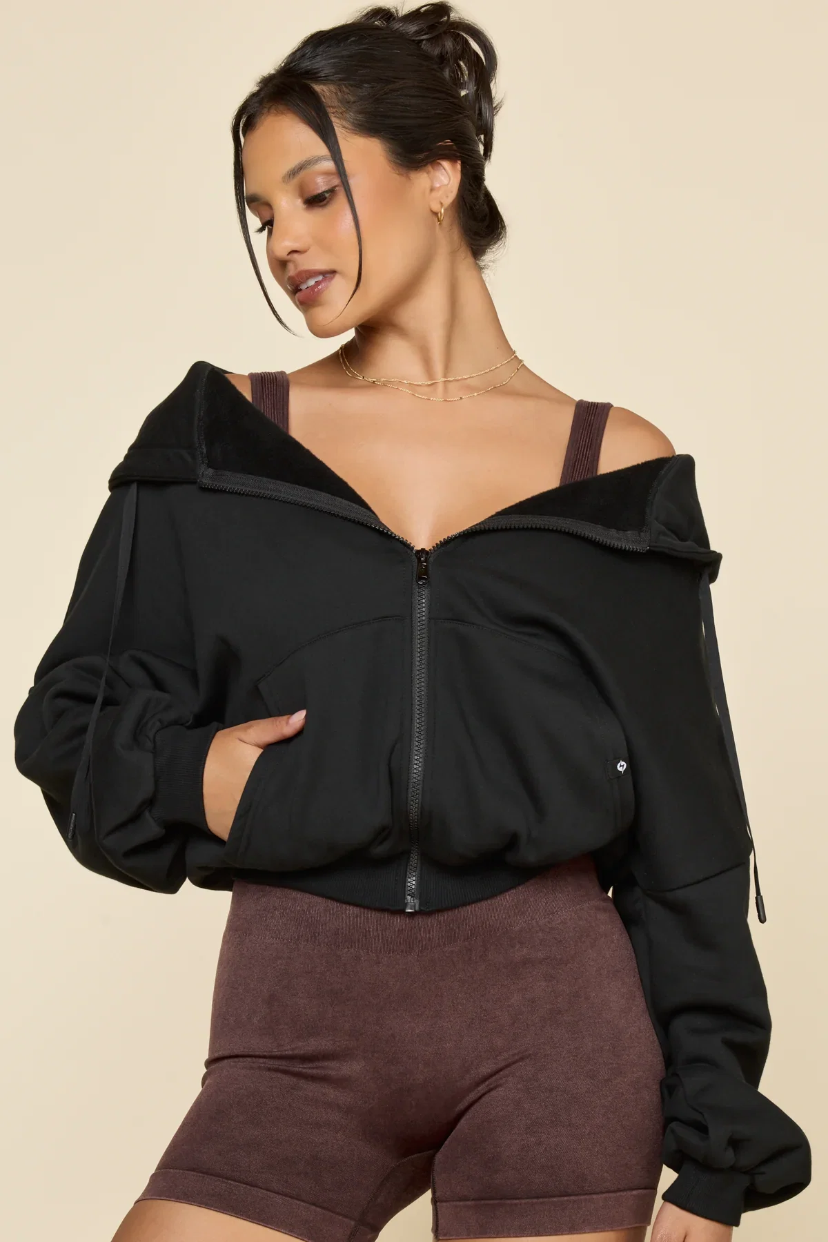 Image of Zip Cloud Hoodie - Black
