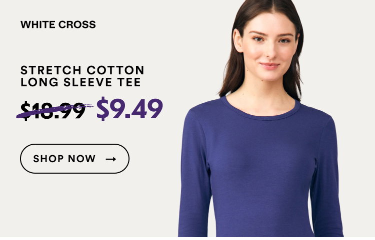 Stretch Cotton Long Sleeve Tee