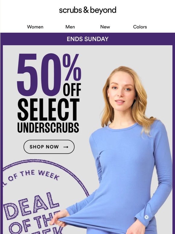 Deal of the Week: 50% Off Select Underscrubs