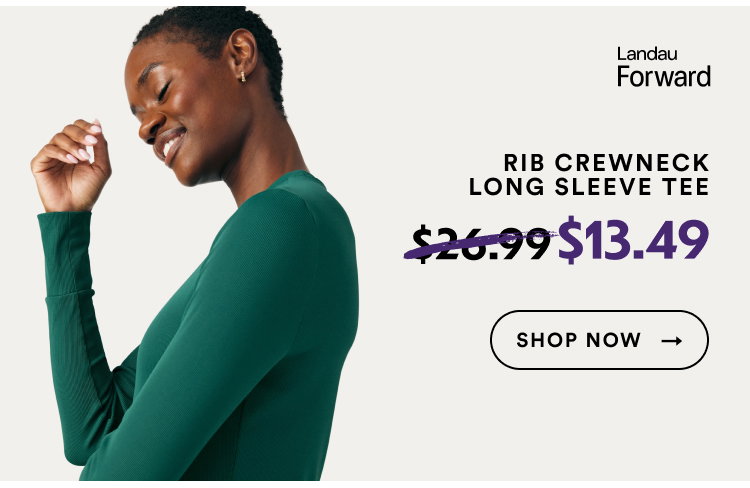 Rib Crewneck Long Sleeve Tee