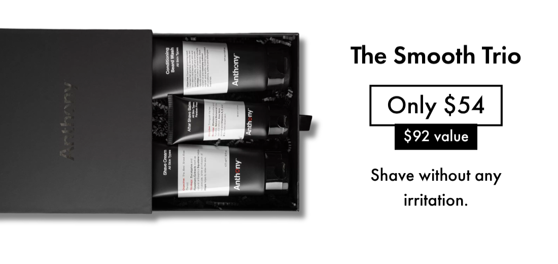 The Smooth Trio: Only $54 ($92 value) Shave without any irritation. 
