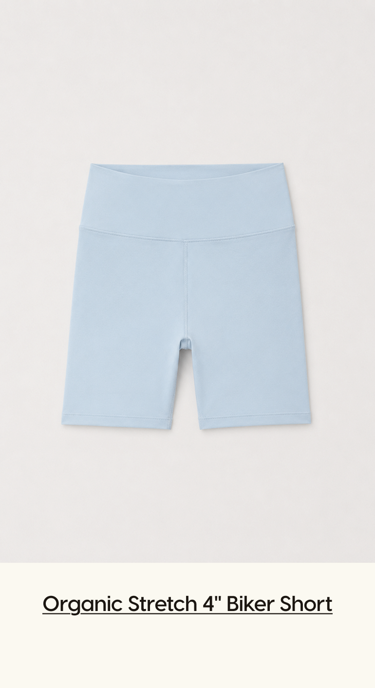 Organic Stretch Biker Short 4"