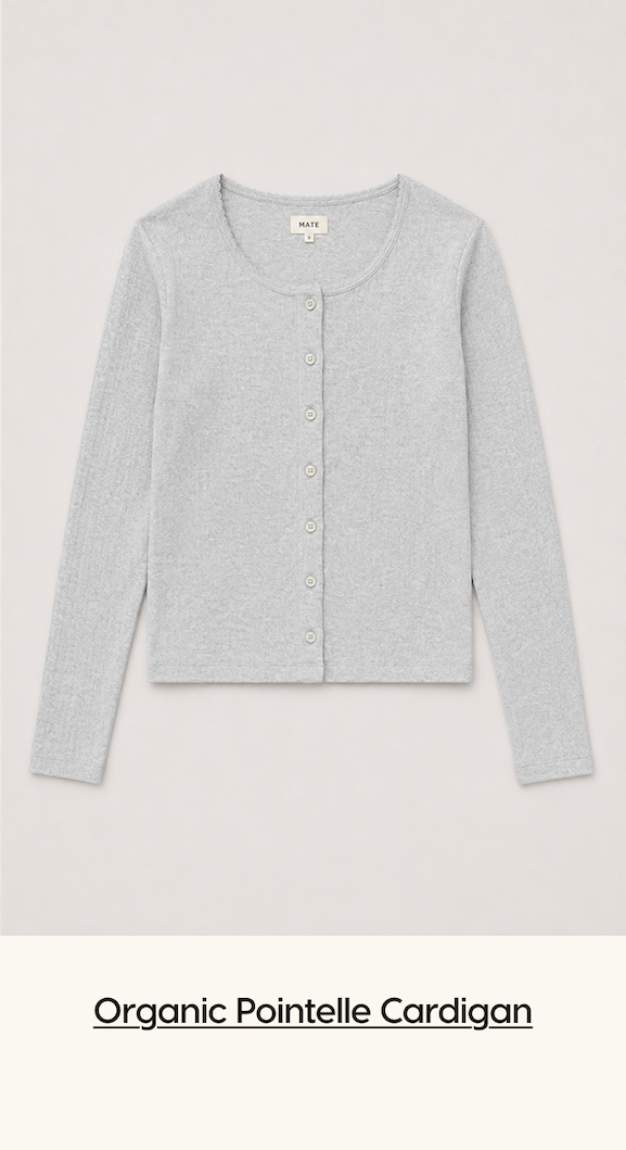Organic Pointelle Cardigan