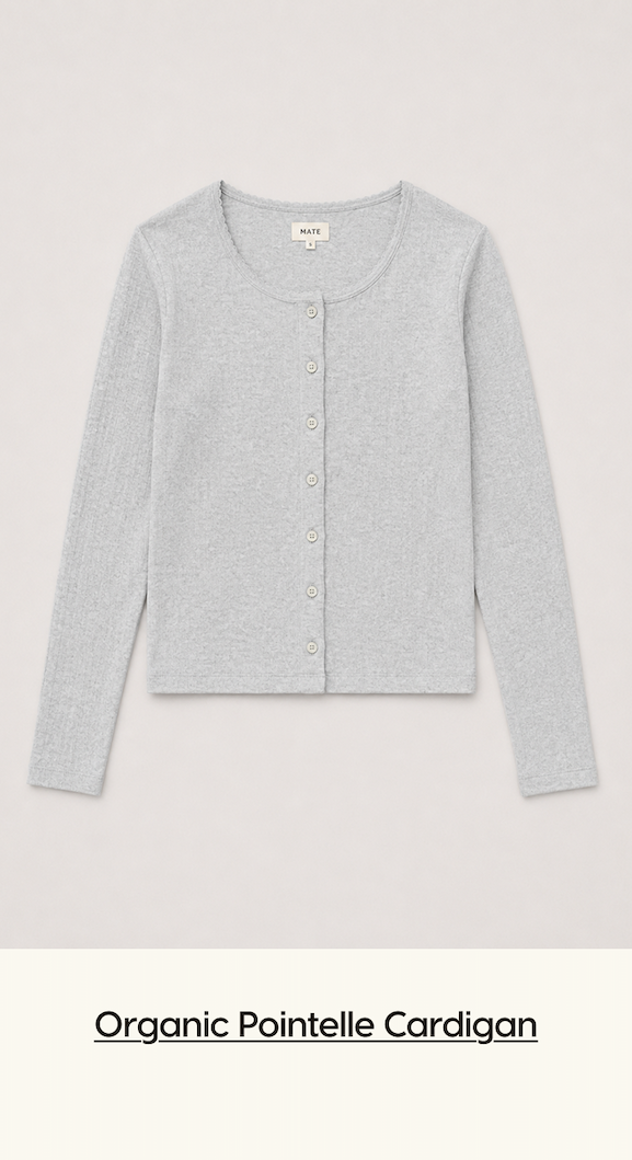 Organic Pointelle Cardigan
