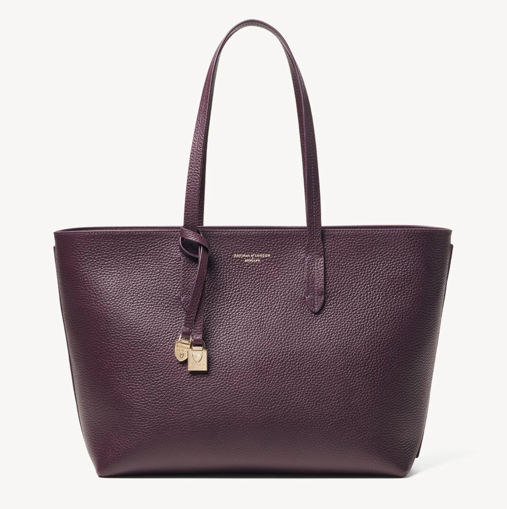Zipped East West Tote with Shield Charm
