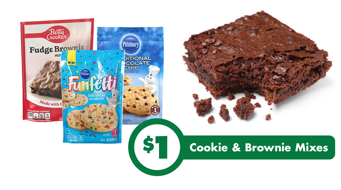 $1 Cookie & Brownie Mixes