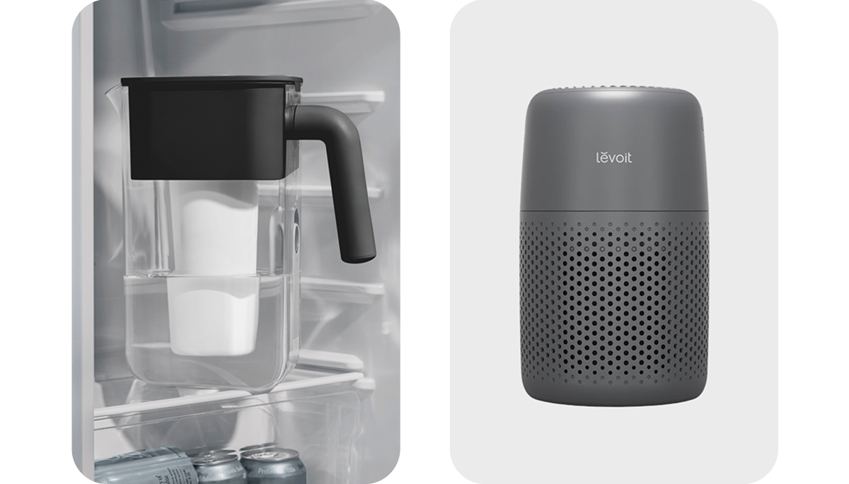 Black water filter with air purifier