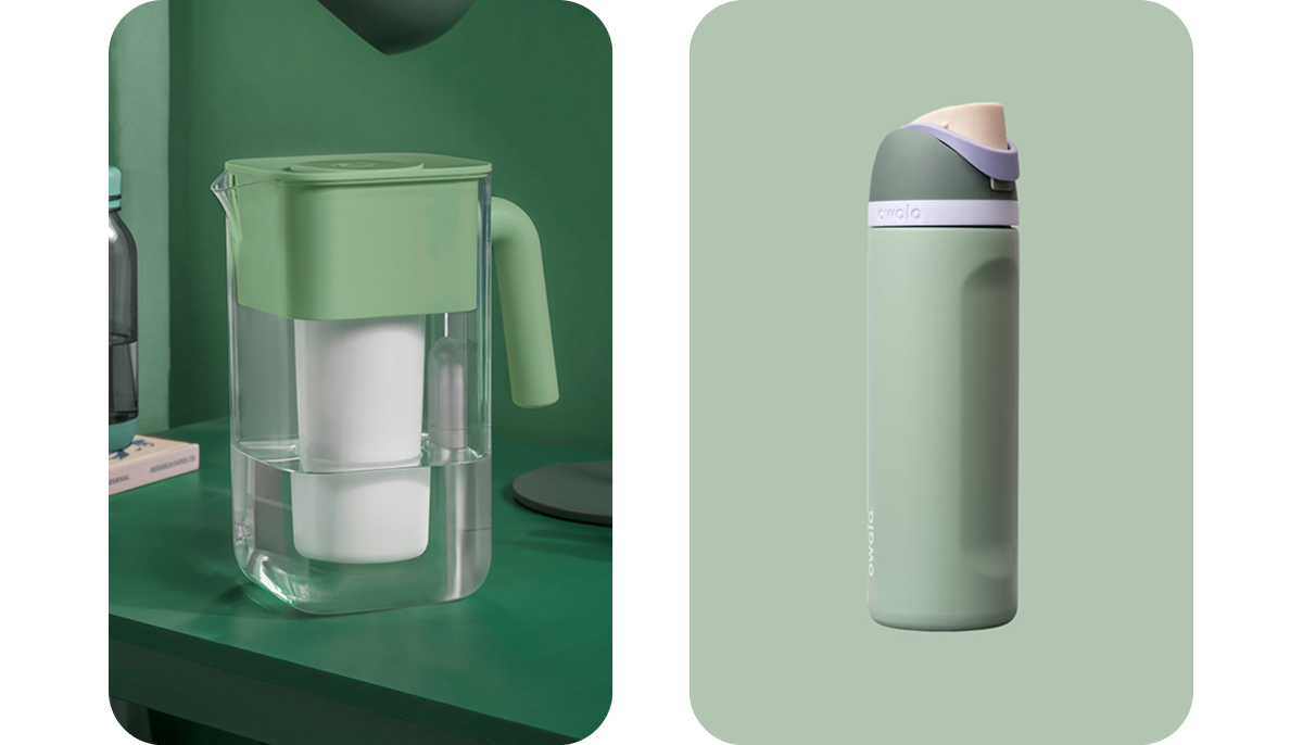 Sage water filter with water bottle