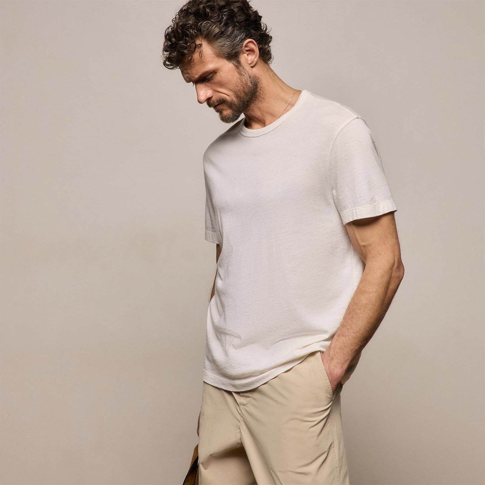 Image of Cotton Cashmere Short Sleeve Tee - White