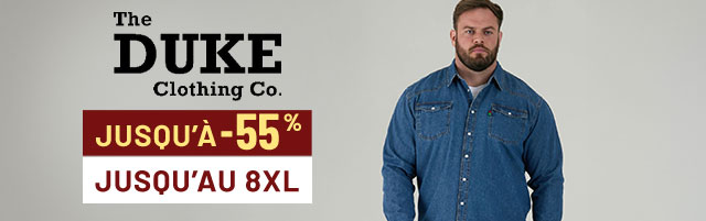 La marque Duke jusqu'à moins 55 pour cent et jusqu'au 8XL