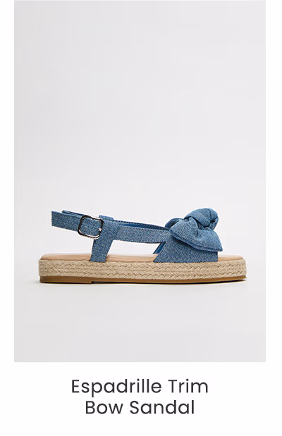 Espadrille Trim Bow Sandal