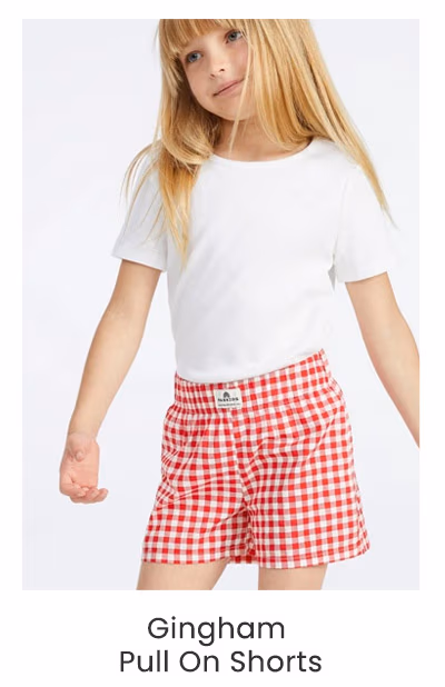 Gingham Pull On Shorts