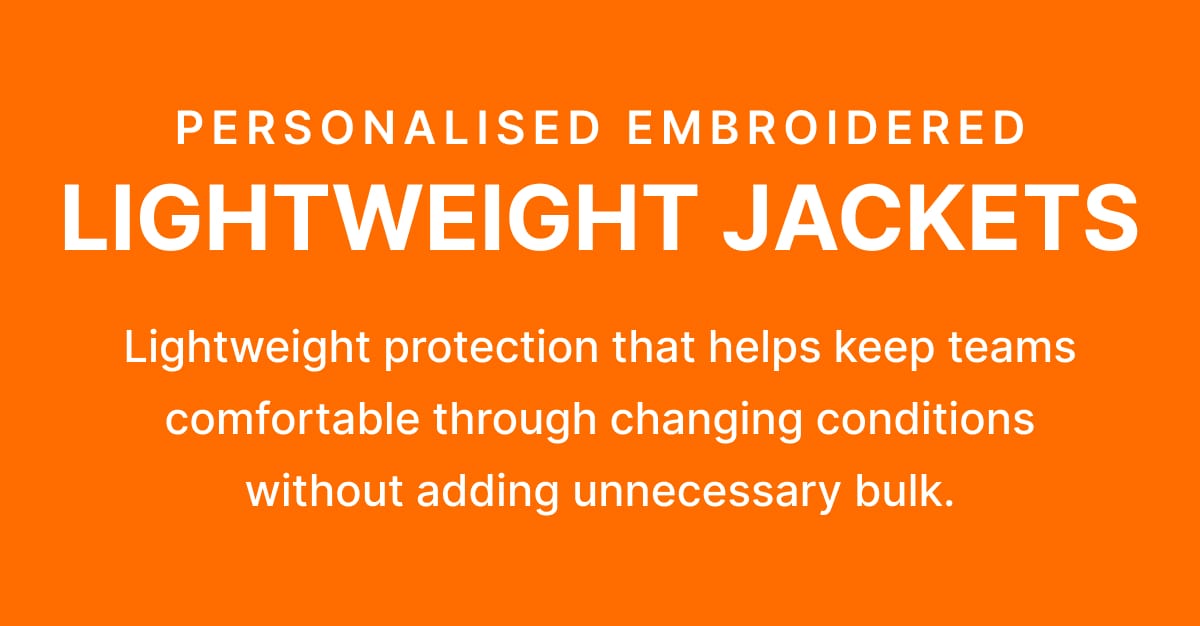 Personalised Embroidered Lightweight Jackets