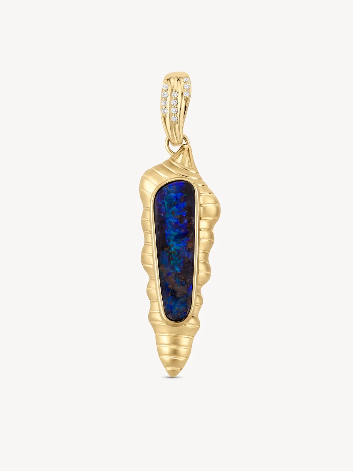 Image of Boulder Opal Conch Pendant - OOAK