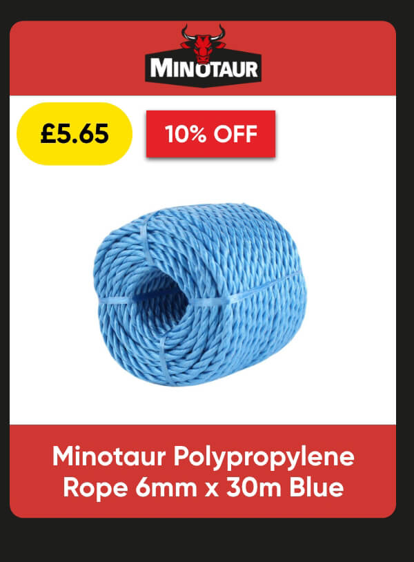 Minotaur Polypropylene Rope 6mm x 30m Blue
