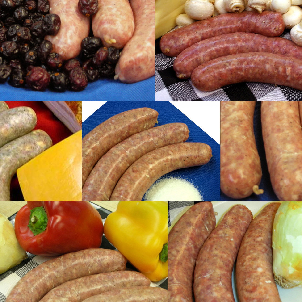 Image of Glenn's Choose Your Own Bratwurst 21 lbs. (84 ct.) Large Grill Set