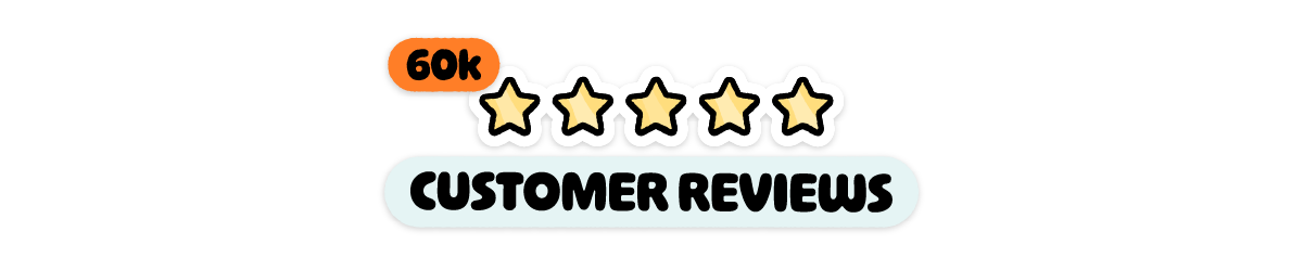60k Five Star Customer Reviews