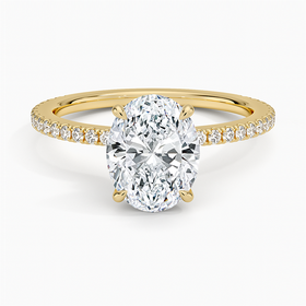 14K Yellow Gold Demi Three-Quarter Coverage Diamond Ring (1/3 ct. tw.)