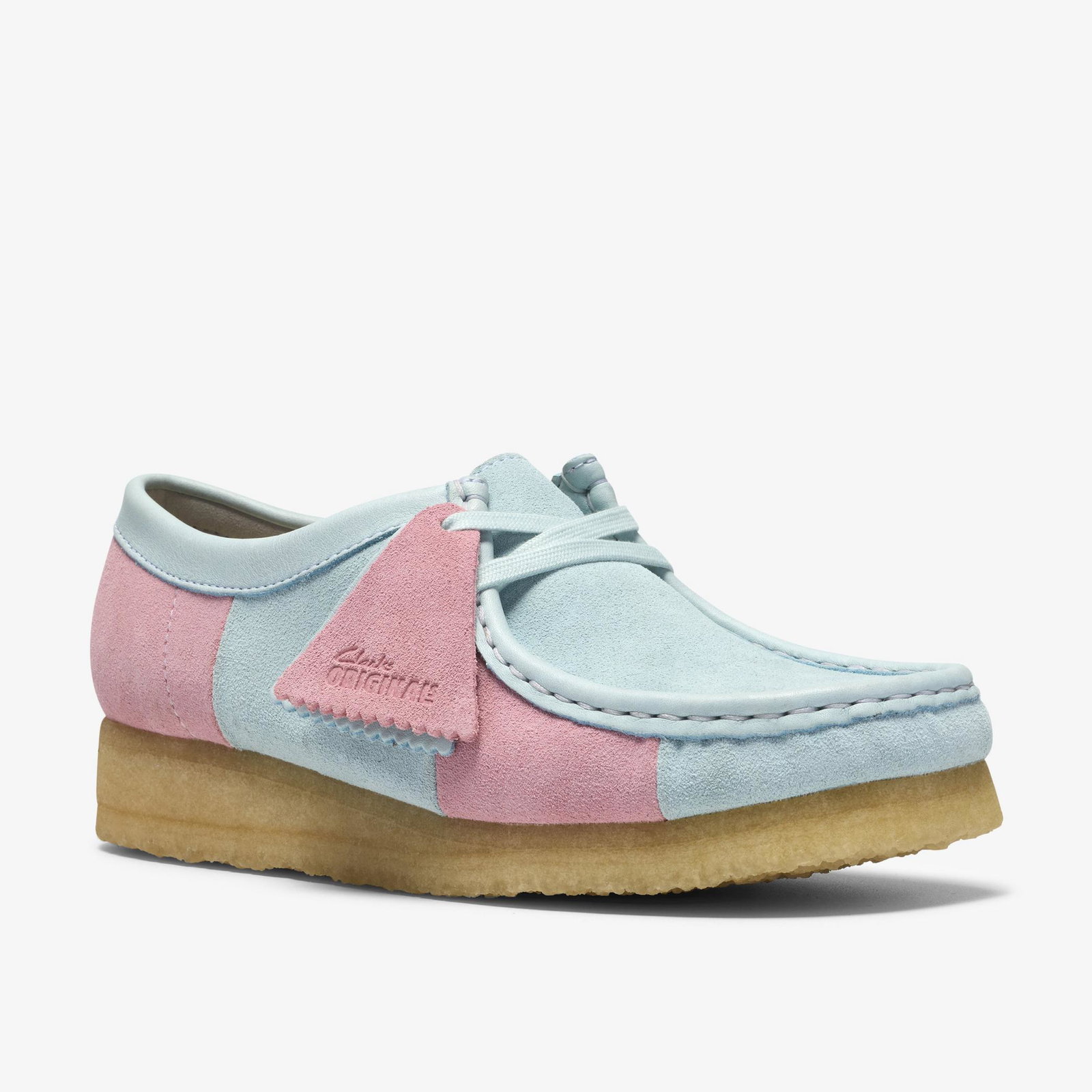 Shop Wallabee Pale Blue Stripe