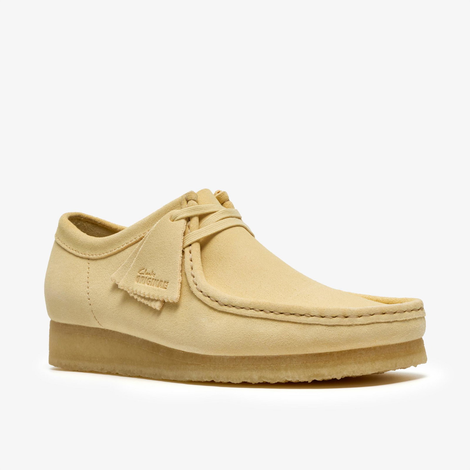 Shop Wallabee Pale Yellow Suede