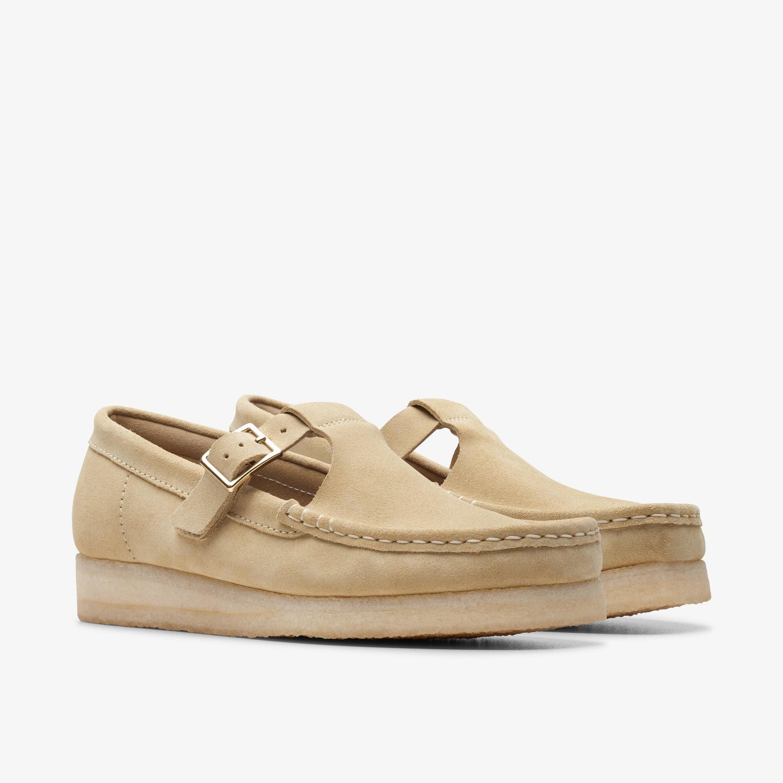 Shop Wallabee T-Bar Maple Suede