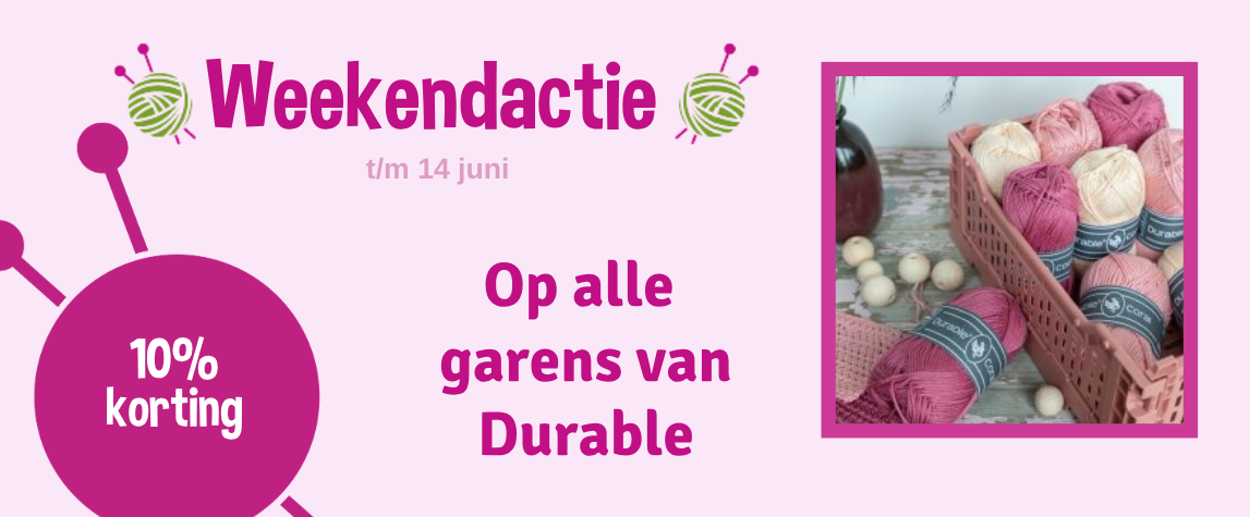 Weekendactie: 10% korting op Durable