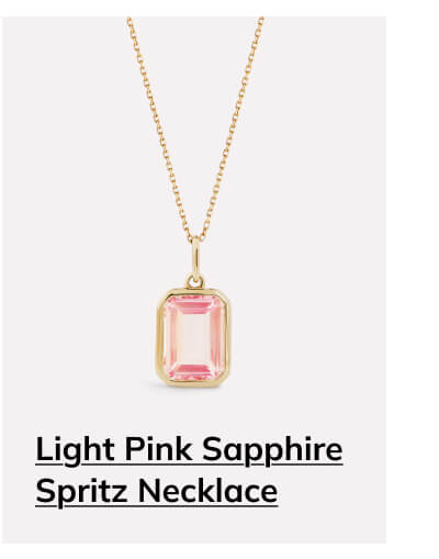 Light Pink Sappire Spritz Necklace Light Pink Sappire Spritz Necklace