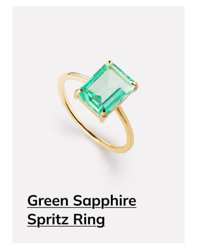 Green Saphire Spritz Ring Green Saphire Spritz Ring