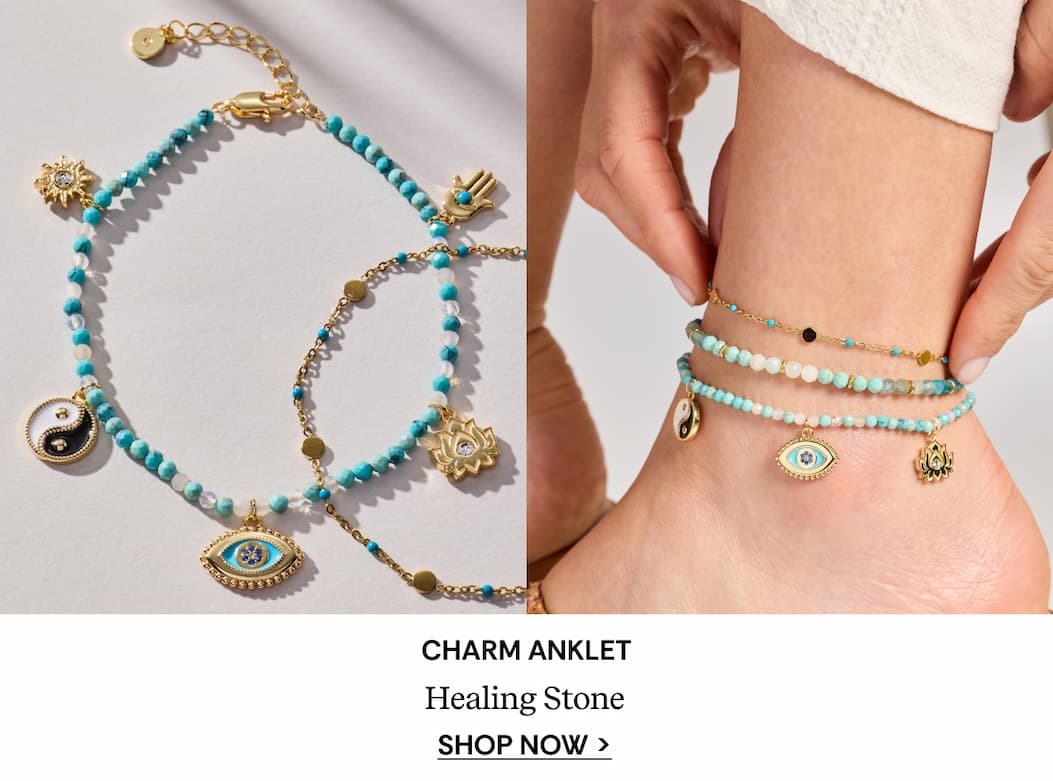 Healing Stone Charm Anklet