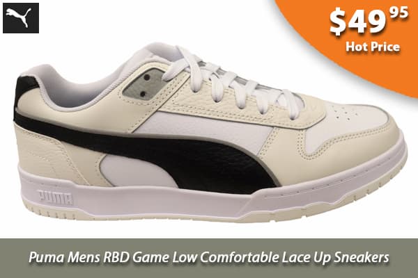 Puma Mens RBD Game Low Comfortable Lace Up Sneakers