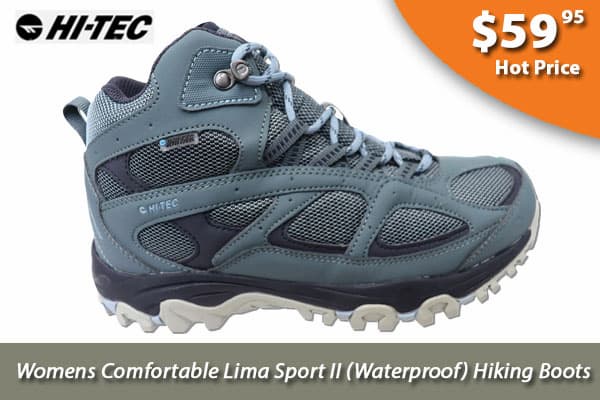 Hi Tec Womens Lima Sport II Mid Waterproof Comfortable Hiking Boots