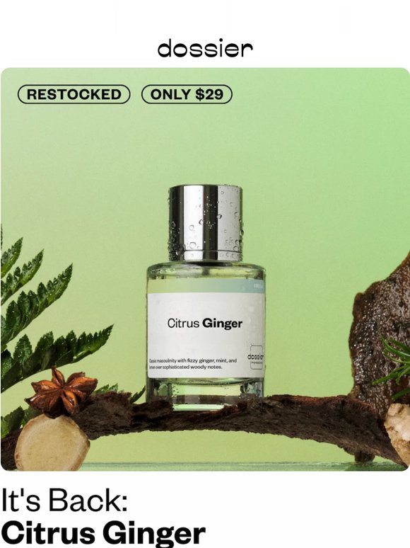 BACK IN STOCK: Citrus Ginger