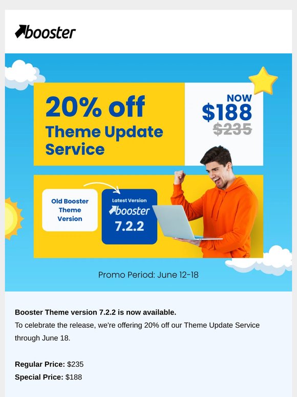 Save 20% on Your Booster Theme Update
