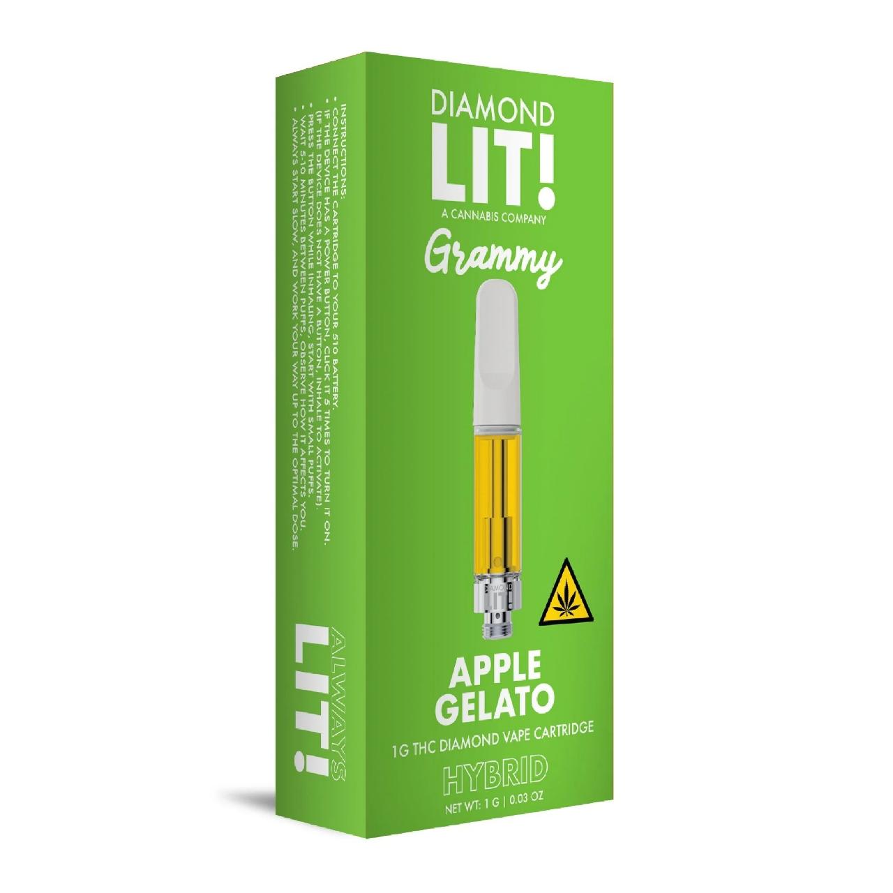 LIT THC Diamond Grammy Vape Cartridge 1G