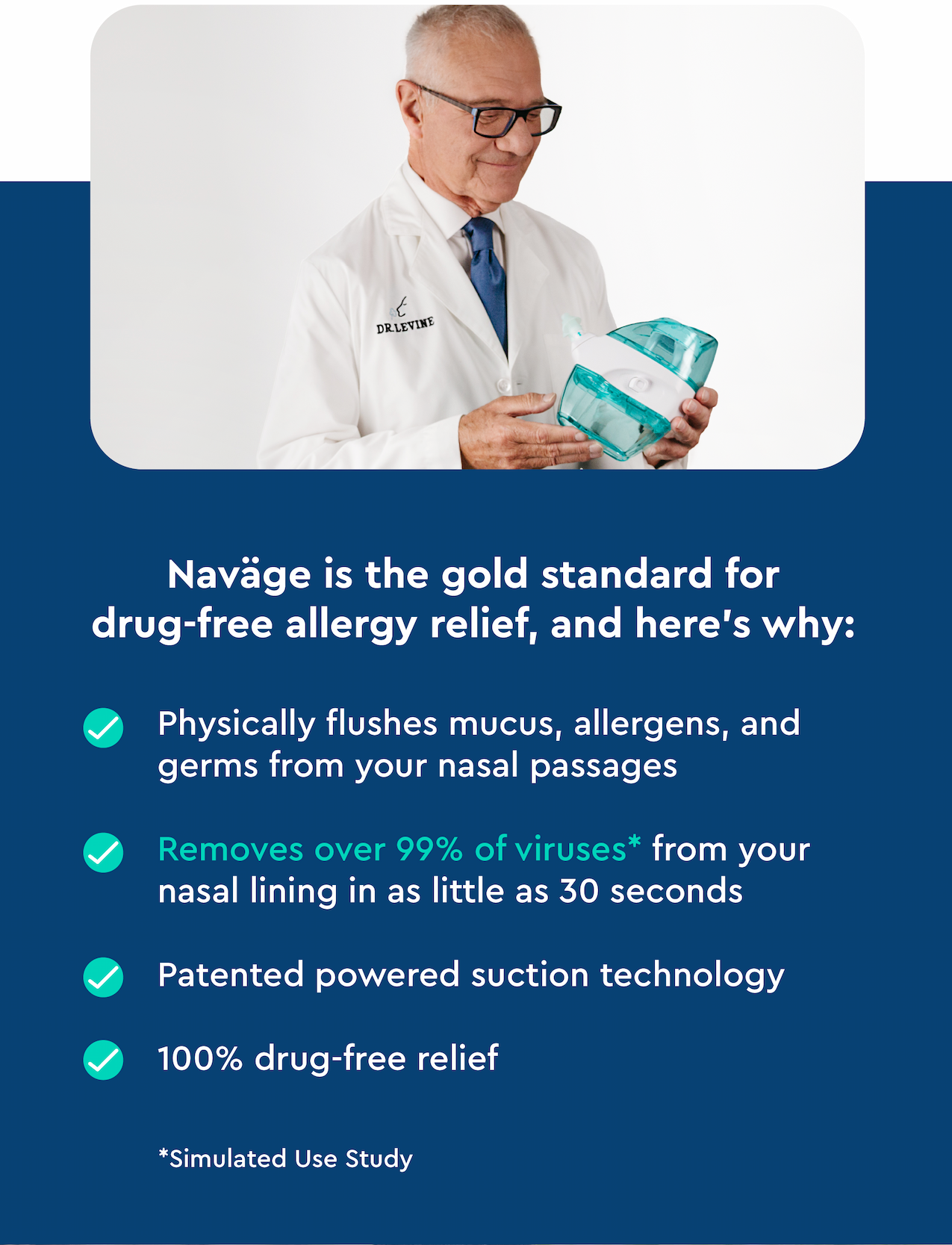 Navage is the gold standard for drug-free allergy relief, and here's why: