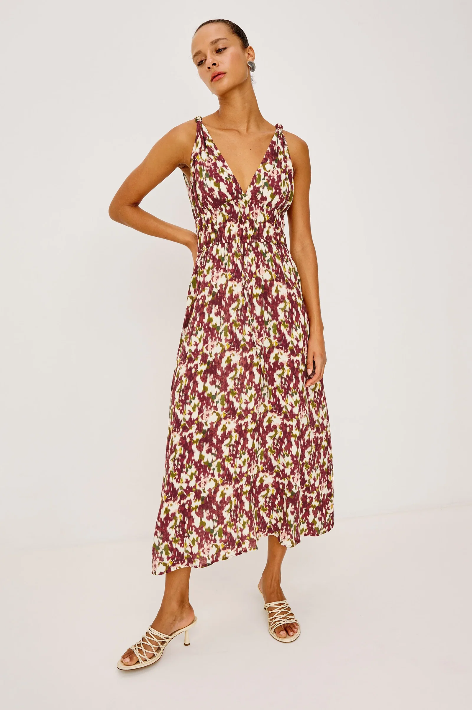 Image of MARCIANA DRESS - CARDINAL FLORAL