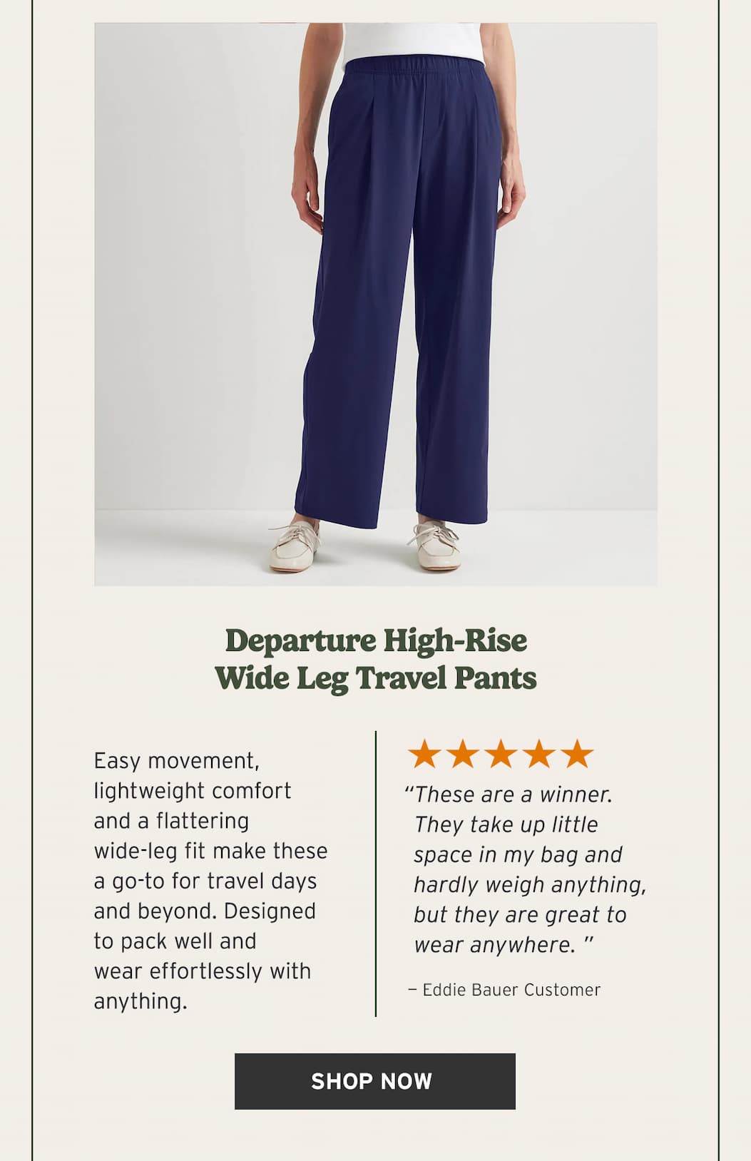 Women's Departure High-Rise Wide Leg Travel Pants