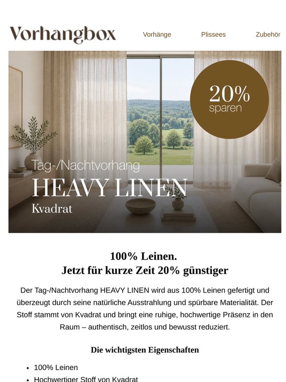 Diese Woche im Angebot: HEAVY LINEN (Kvadrat)