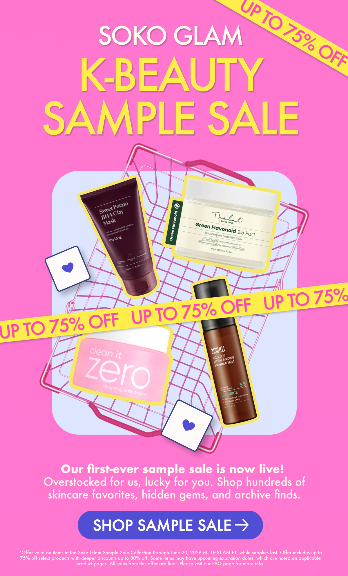 Soko Glam K-Beauty Sample Sale Shop up to 75% off