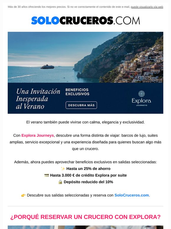 Una invitación inesperada al lujo con Explora Journeys 🌊✨