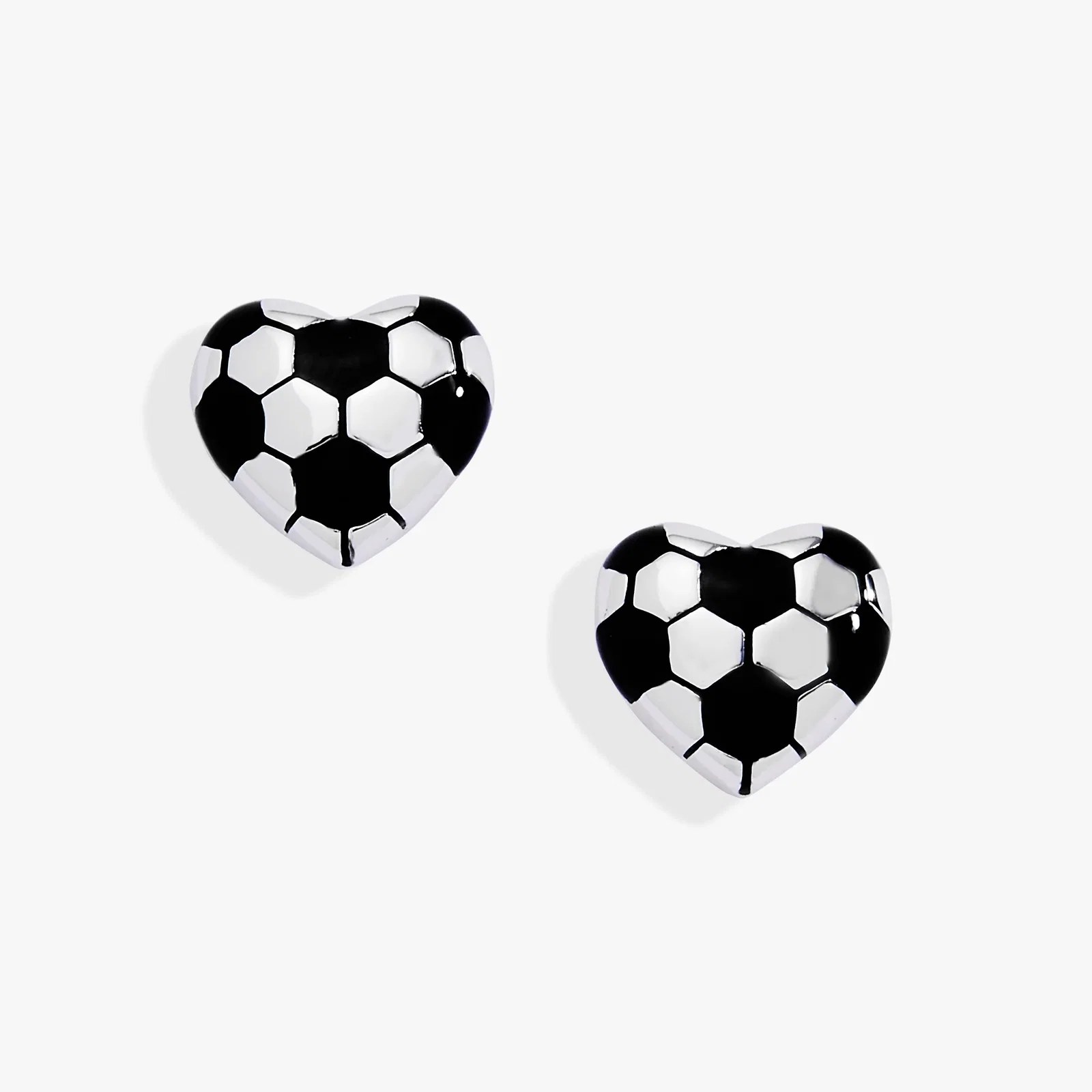 Image of Soccer Heart Stud Earrings