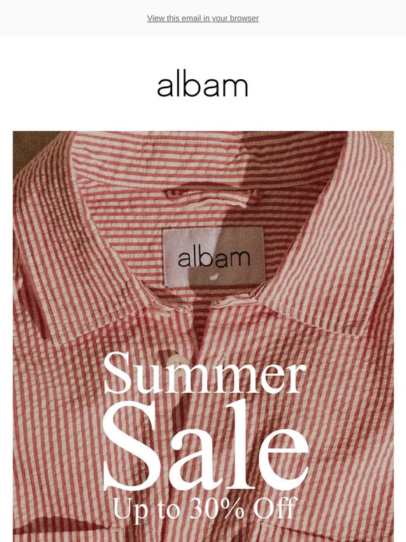 Summer Sale | Up to 30% Off