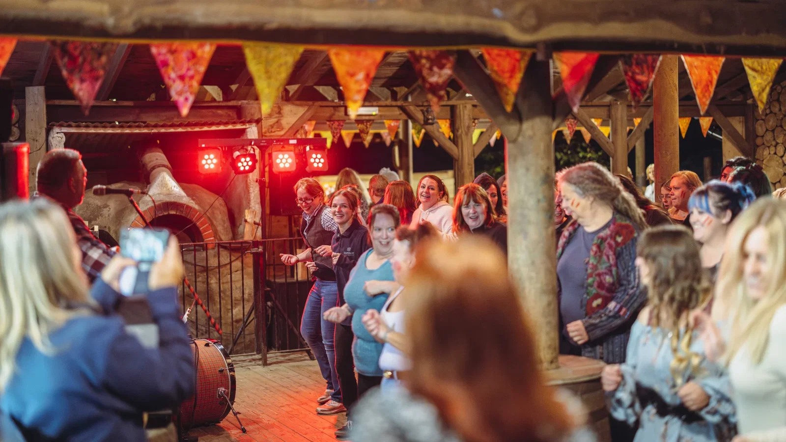 Group dancing at smokey joe's shindig