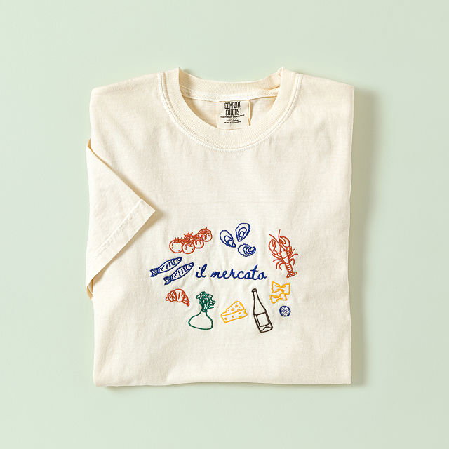 Market Day Embroidered T-Shirt