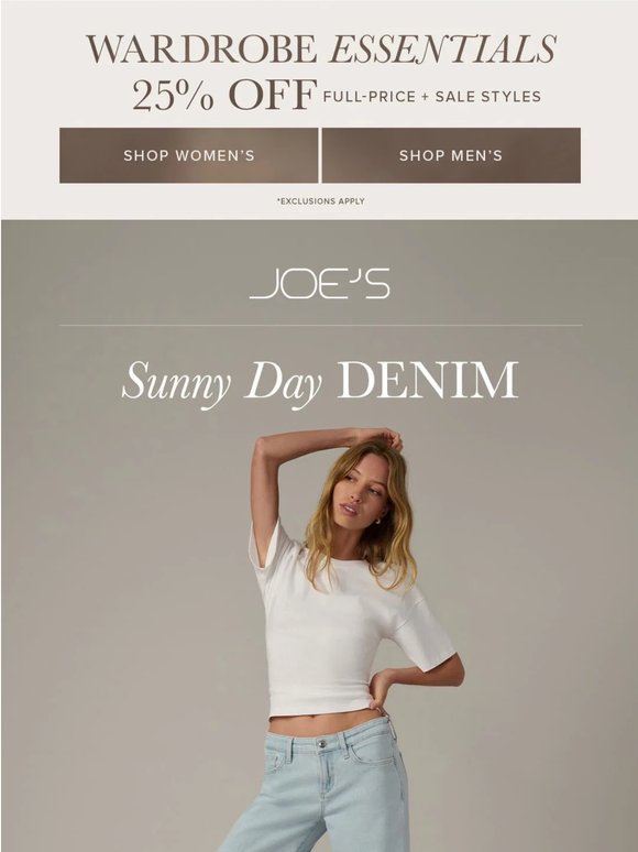 25% OFF & Light Summer Jeans
