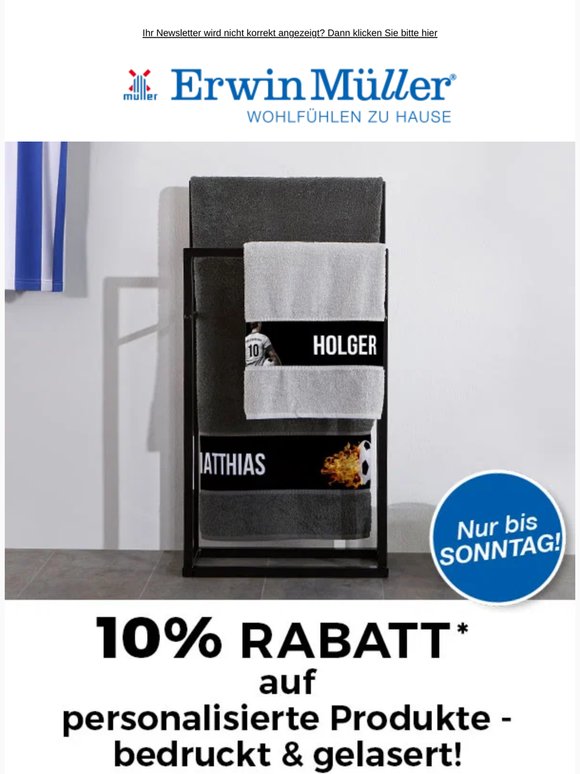 10% Rabatt auf personalisierte Produkte!