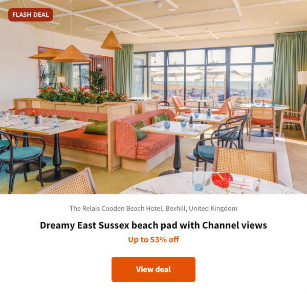 Dreamy East Sussex beach pad with Channel views